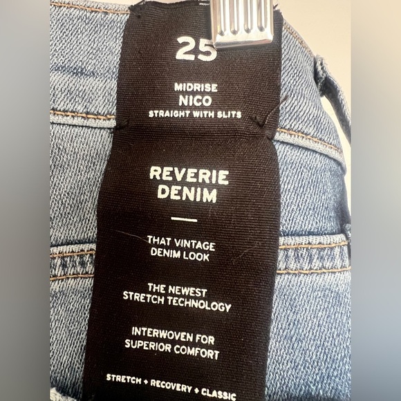 HUDSON- NWT nico midrise ankle straight reverie vtg moxie denim slit jeans- 25 - Picture 8 of 8